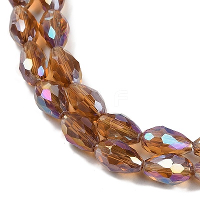 Transparent Electroplate Glass Beads Strands EGLA-N013-T4mm-B16-1