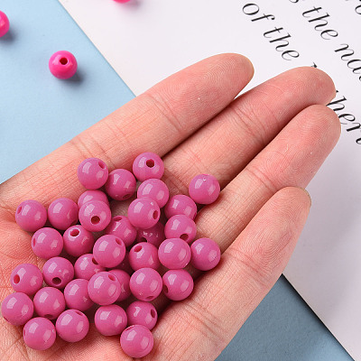 Opaque Acrylic Beads X-MACR-S370-C8mm-A13-1