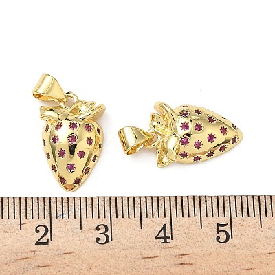 Brass Micro Pave Cubic Zirconia Pendants KK-L243-01G-03-1