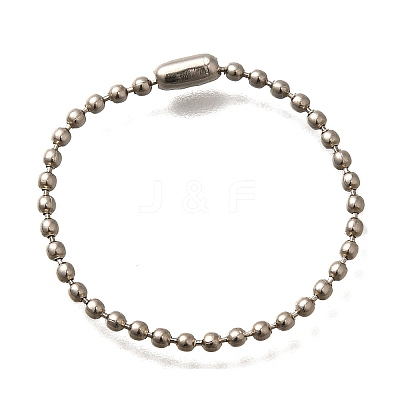 Brass Ball Chain Bracelets for Women Men BJEW-M059-01P-1