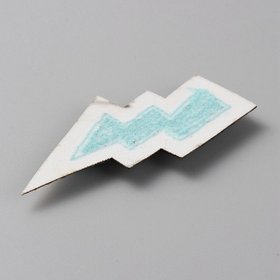 Lightning Bolt Computerized Towel Embroidery Polyester Iron on Patches PATC-WH0012-20C-1