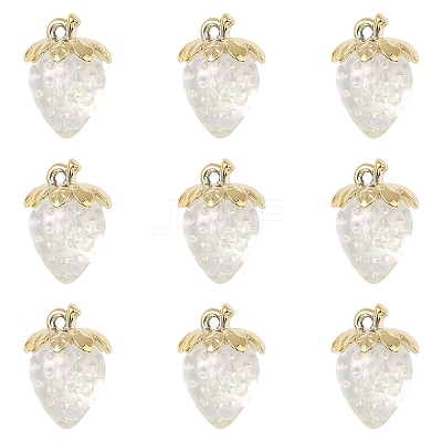 10Pcs Transparent Acrylic Pendants MACR-FS0002-08A-1