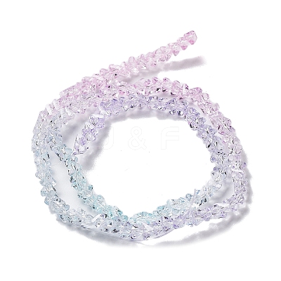 Transparent Glass Bead Strands GLAA-H023-03L-1