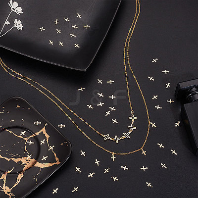 100Pcs 304 Stainless Steel Tiny Cross Charms FIND-UN0004-03-1