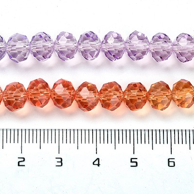 Transparent Painted Glass Beads Strands DGLA-A034-T6mm-A12-1