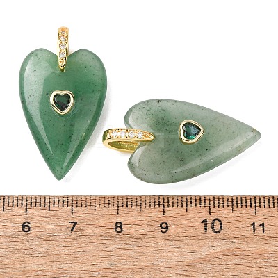 Natural Green Aventurine Pendants GG-CBA51ED-03G-10-1