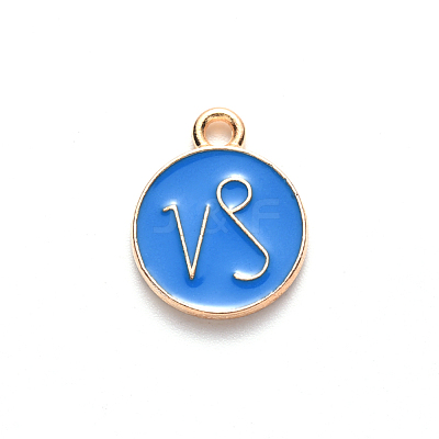 Alloy Enamel Pendants X-ENAM-S124-01B-02E-1