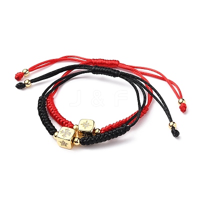 Adjustable Nylon Thread Braided Bead Bracelets Sets BJEW-JB05695-1