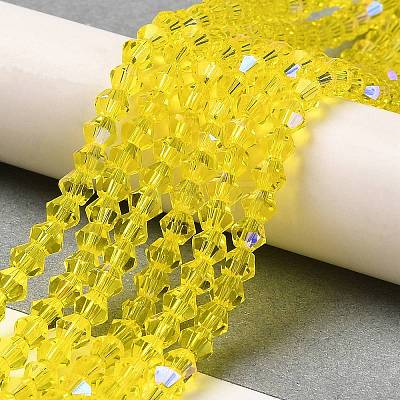 Transparent Electroplate Glass Beads Strands EGLA-A039-T2mm-L21-1
