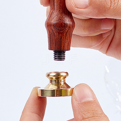 Wax Seal Brass Stamp Head AJEW-WH0209-576-1