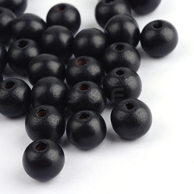 Dyed Natural Wood Beads WOOD-S662-6x7mm-A06-1