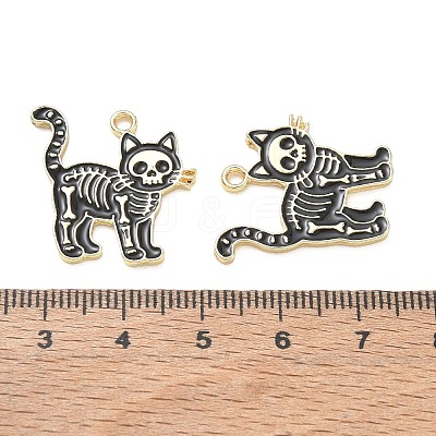 Skull Alloy Enamel Pendants AL-CBAD3B4-04G-05-1