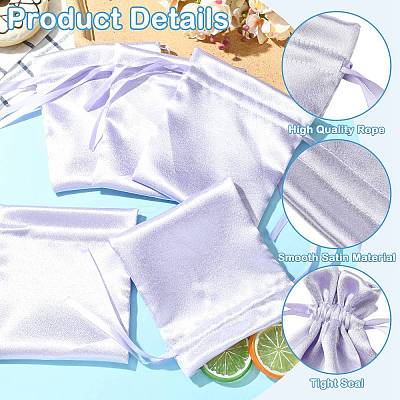 Satin Cloth Drawstring Pouches with Flower ST-CJ0048-001D-1