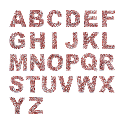 Alphabet Rhinestone Patches FW-TAC0001-01C-1