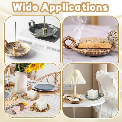 2Pcs Porcelain Candle Holders DJEW-PH0001-86A-1