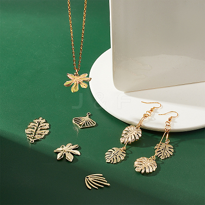 36Pcs 6 Style Baking Paint Alloy Pendants FIND-SC0002-32-1