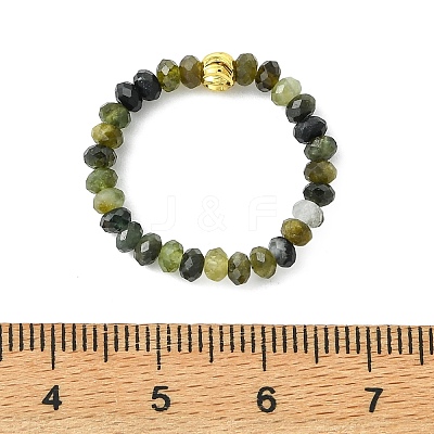 Natural Mixed Gemstone Beads Finger Rings RJEW-JR01074-1