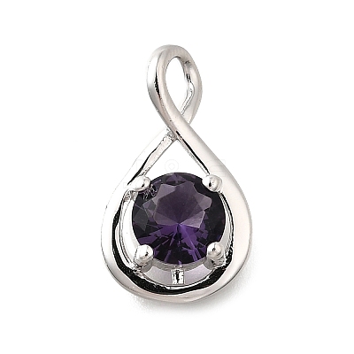 925 Sterling Silver Pave Cubic Zirconia Pendants STER-V001-03P-06-1