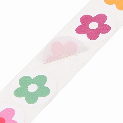 500Pcs Flower Stickers AJEW-S089-09-1