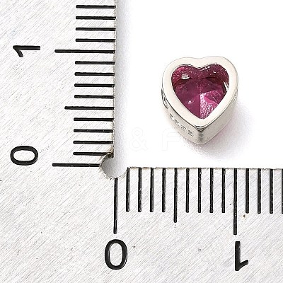 925 Sterling Silver Cubic Zirconia Beads STER-L066-06S-07-1