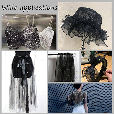 Nylon Tulle Mesh Fabric DIY-WH0410-71A-1
