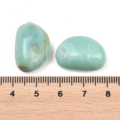 Two Tone Opaque Acrylic Imitation Gemstone Beads OACR-T033-01-1