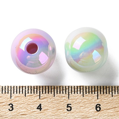 Opaque UV Plating Acrylic Beads PACR-D288-23-1