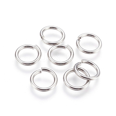 Tarnish Resistant 304 Stainless Steel Saw Cut Open Jump Rings X-STAS-P212-25P-10-1