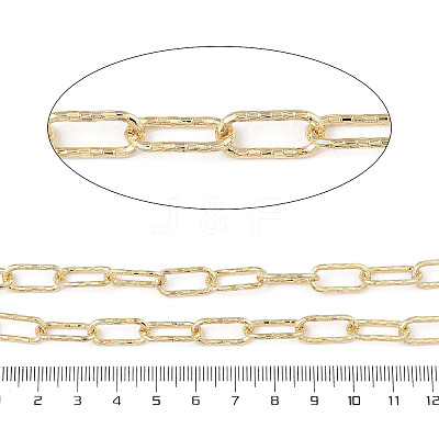 Rack Plating Oval Brass Curb Chains CHC-A010-01G-03-1