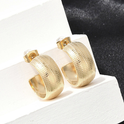 304 Stainless Steel Stud Earrings EJEW-Z089-34G-1