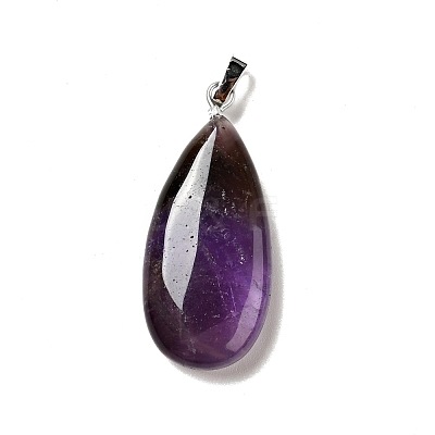 Natural Amethyst Pendants G-P474-01P-08-1