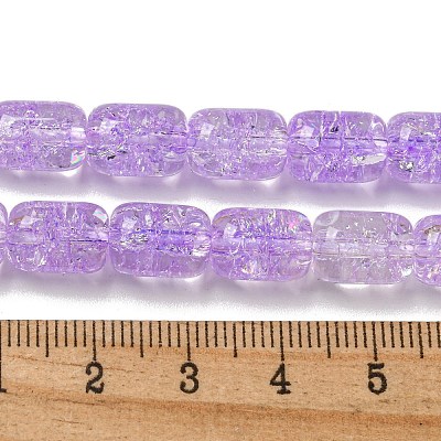 Transparent Crackle Glass Beads Strands X-GLAA-NH0001-04F-1