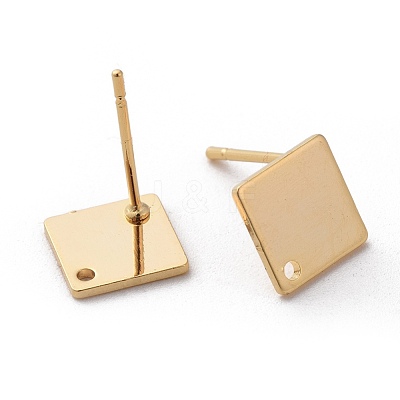 Brass Stud Earring Findings X-KK-N190-12-1