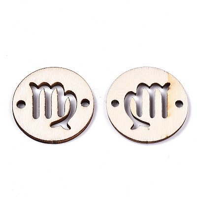 Unfinished Natural Poplar Wood Links Connectors WOOD-S045-139B-05-1