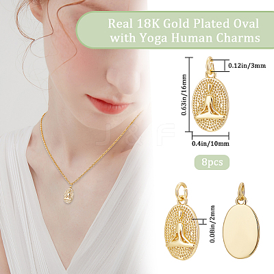 8Pcs Brass Pendants KK-BBC0010-80-1