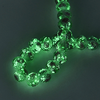 Handmade Luminous Lampwork Beads Strands LAMP-N037-01F-1