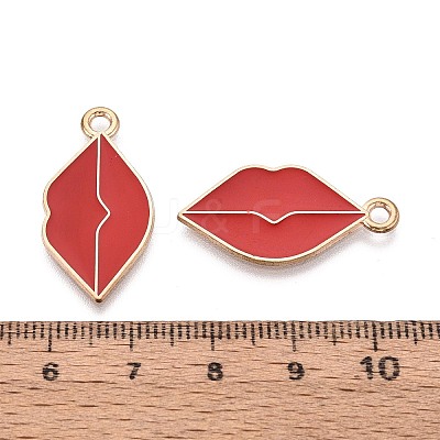 Alloy & Enamel Pendants ENAM-T021-60A-G-1