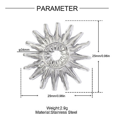 304 Stainless Steel Pendants SA-OY003-83G-1