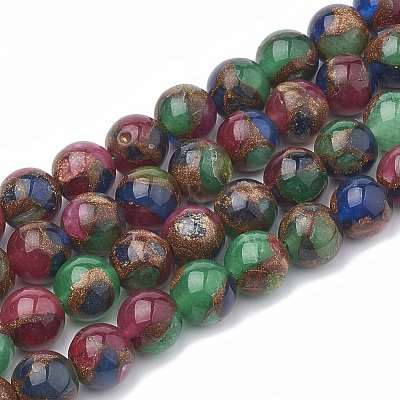 Natural Chalcedony Beads Strands G-S333-6mm-014B-1