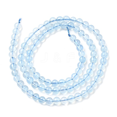 Natural Aquamarine Beads Strands G-G344-A07-4mm-1