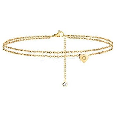 Heart Brass with Crystal Rhinestone Anklets FS-WGC43DA-08-1