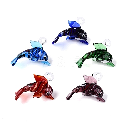 Handmade Lampwork Pendants LA-N048-23-1