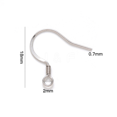 Tarnish Resistant 304 Stainless Steel French Earring Hooks STAS-S111-006-1