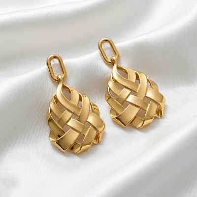 Alloy Stud Dangle Earrings WG748DE-01-1