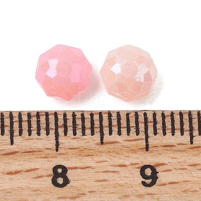 UV Plating Opaque Acrylic Beads OACR-G058-15A-1