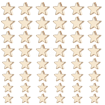 80Pcs 4 Style Brass Beads KK-PH0010-34-1