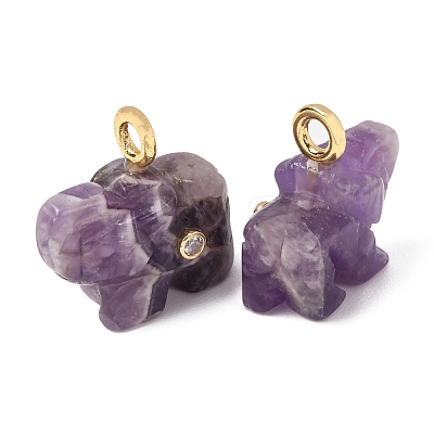 Natural Banded Amethyst Carved Pendants G-H357-01G-13-1