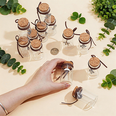 12Pcs 6 Styles Glass Bottle AJEW-UN00051-1