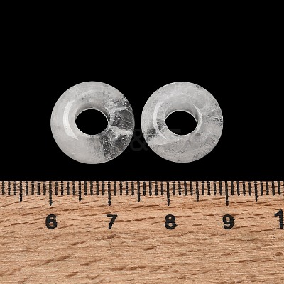 Natural Quartz Crystal European Large Hole Beads X-G-Q442-22-1