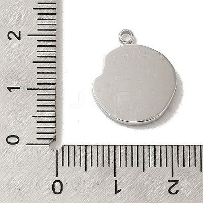304 Stainless Steel Pendants STAS-B074-08P-08-1